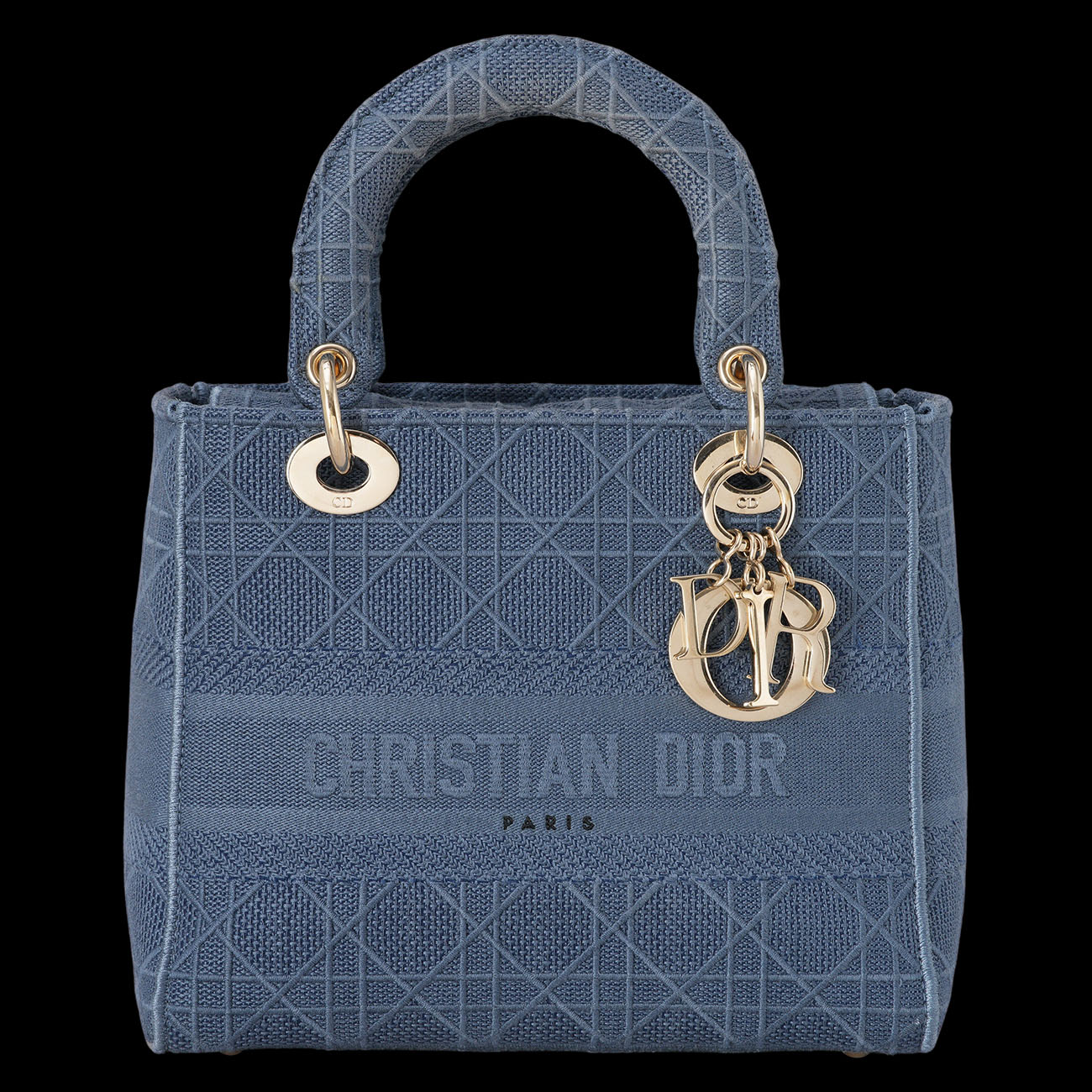 CHRISTIAN DIOR(USED)디올 자수 레이디디올 미디움 백